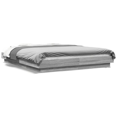 Giroletto Luci Led Grigio Sonoma 150x200 Cm Legno Multistrato - Foto 2