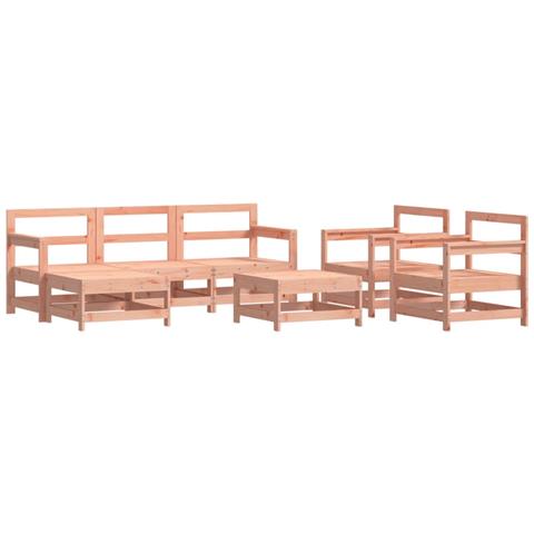 Set Divani Giardino 7 Pz Con Cuscini Legno Massello Di Douglas - Foto 3