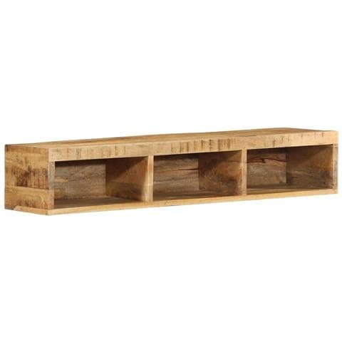 Mobile Tv A Parete 100x30x19 Cm Legno Grezzo Massello Di Mango - Foto 2