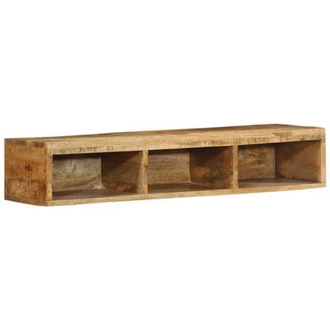 Mobile Tv A Parete 100x30x19 Cm Legno Grezzo Massello Di Mango - Foto 3