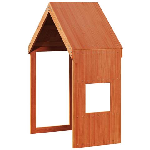 Tetto Letto Bambini Marrone Cera 55x84x132 Legno Massello Pino - Foto 2