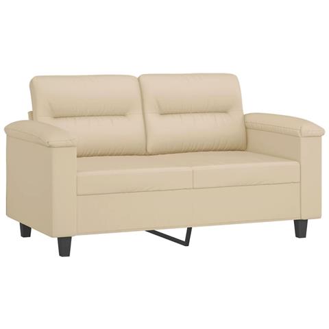 Lusso Casadino - Set Divani 3 Pz Con Cuscini Crema In Tessuto Microfibra - Foto 2