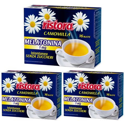Camomilla Con Melatonina Istantanea Senza Zuccheri 3 Pezzi Da 16 Bustine - Foto 1