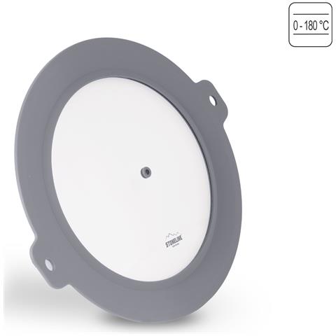 Set Universale Di Coperchi In Vetro (con Plastica), Vetro, Silicone, 22/24/26/28 - Foto 2