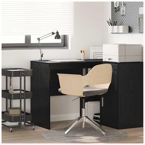 Scrivania Rovere nero Legno ingegnerizzato Compatta - Foto 2