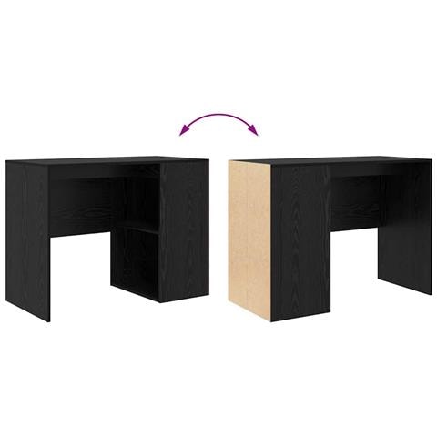 Scrivania Rovere nero Legno ingegnerizzato Compatta - Foto 9