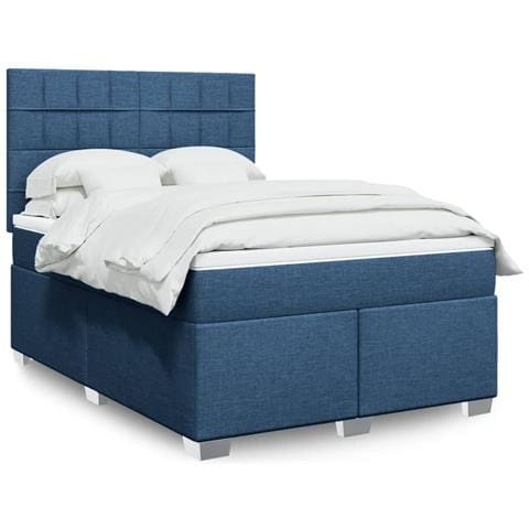 Giroletto a Molle con Materasso Blu 140x190 cm in Tessuto - Foto 2