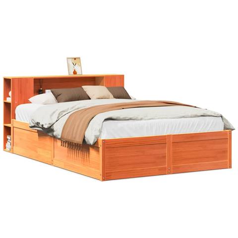 Giroletto senza Materasso Marrone Cera 150x200 cm Legno di Pino - Foto 1