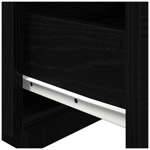 Comodino con luci LED Nero Rovere 40x39x37 cm - Foto 9