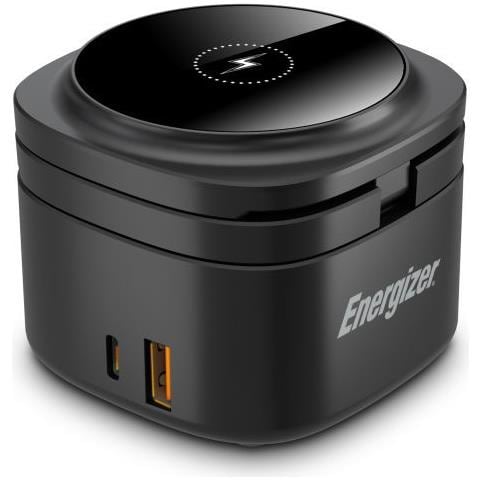 WIRELESS CHARGER 4 IN 1 STAND NERO PS USBC MAGNETIC - Foto 1