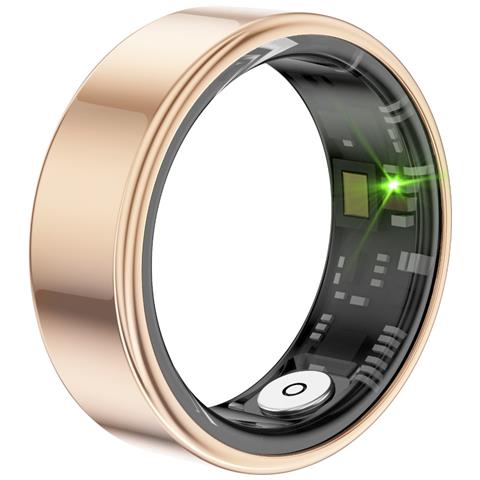 Anello Intelligente: Monitoraggio Sonno, Frequenza Cardiaca, Spo2, Ip68, 30 Giorni Standby Gold 9 - Foto 1