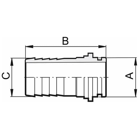 Raccordo Portagomma Dritto Ø 35 Per Girello Confezione Da 5 Pezzi - Foto 2