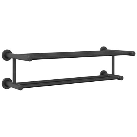 Porta asciugamani Nero 61 x 23 x 17 cm Acciaio inossidabile - Foto 1