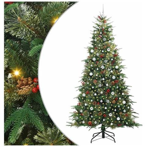 Albero di Natale Artificiale con Rami Pieghevoli Verde 240 cm - Foto 1