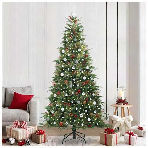 Albero di Natale Artificiale con Rami Pieghevoli Verde 240 cm - Foto 2
