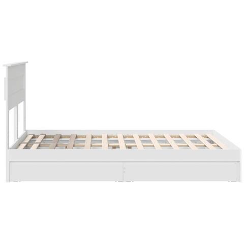 Letto con Contenitore Bianco 140 x 200 cm Legno multistrato - Foto 9