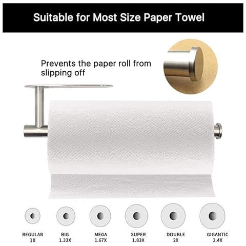 Porta Rotolo Per Carta Igienica Da Muro In Acciaio Fissaggio Con Viti O Senza - Foto 2