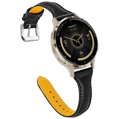 Cinturino In Pelle A Forma Di T Con Vita Sottile Compatibile Con Garmin Venu 3s /huawei Gt4/5/6 41mm / 42mm Black - Foto 1