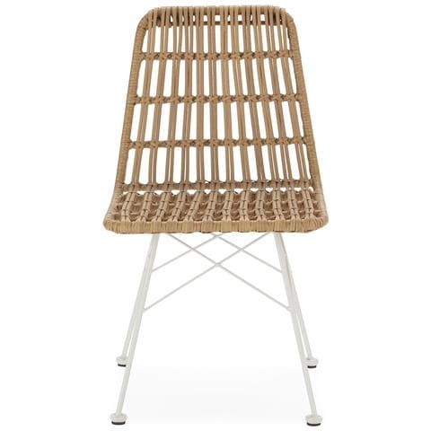 Set Di 2 Sedie Da Pranzo O Da Giardino Aitana Ratan /bianco - Foto 2