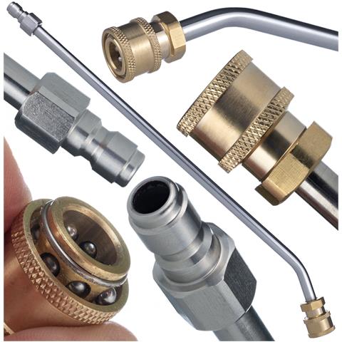 Lancia Per Idropulitrice 1/4"" 50cm Angolata 30° - Alta Qualità, Pressione Max 250 Bar, Compatibile Con E Lavor - Foto 1