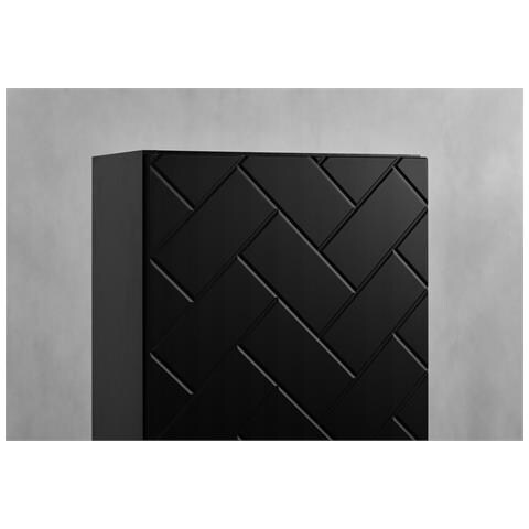 | Mobili da bagno | Nero opaco | L /A /D ca. 35/136/27 cm | Mobili da bagno, mobile da bagno, armadio alto da bagno | 1 anta Softclose - Foto 2