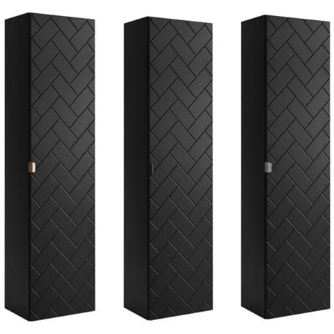 | Mobili da bagno | Nero opaco | L /A /D ca. 35/136/27 cm | Mobili da bagno, mobile da bagno, armadio alto da bagno | 1 anta Softclose - Foto 9