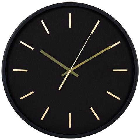 Orologio Da Parete Kensington Nero E Oro Silenzioso Ø35 Cm - Foto 1