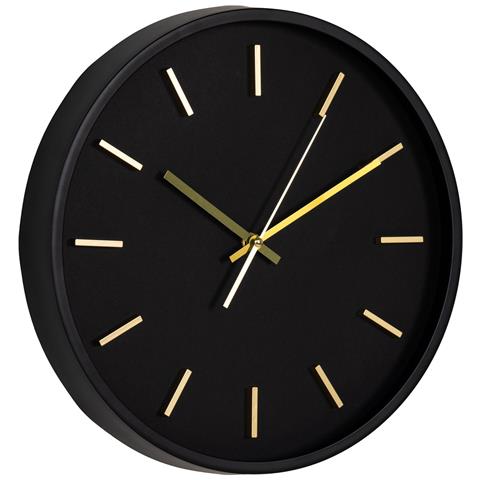 Orologio Da Parete Kensington Nero E Oro Silenzioso Ø35 Cm - Foto 2