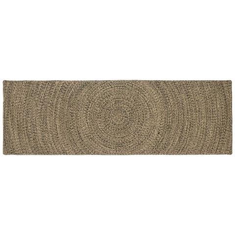 Tappeti per area Naturale e Nero 80 x 300 cm Juta - Foto 1