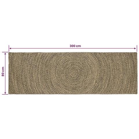 Tappeti per area Naturale e Nero 80 x 300 cm Juta - Foto 8