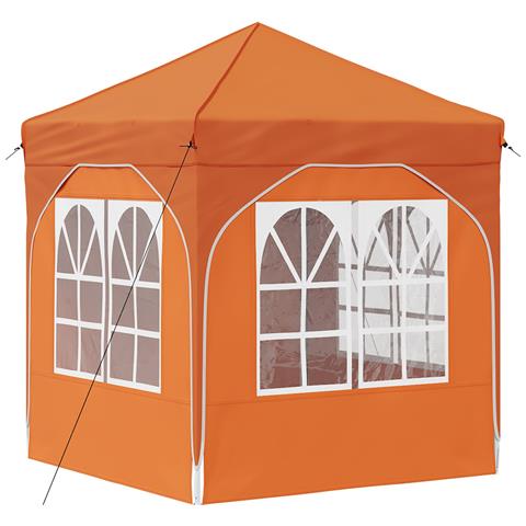 Tenda per feste a pop-up 192 x 192 x 245 cm Arancione - Foto 9