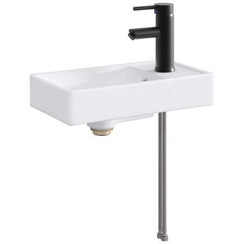 Lavabo da bagno Nero Opaco 40,5 x 22,5 x 11,5 cm Metallo - Foto 1
