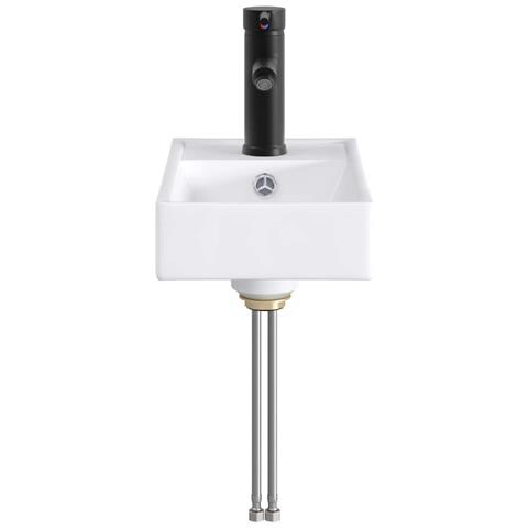 Lavabo da bagno Nero Opaco 40,5 x 22,5 x 11,5 cm Metallo - Foto 2