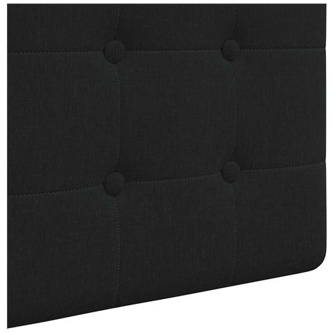 Testiera sospesa Con luce LED Nero Tessuto - Foto 9