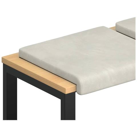 Cuscino per panchina 4 pz Velluto Crema Profondità 35 cm - Foto 1
