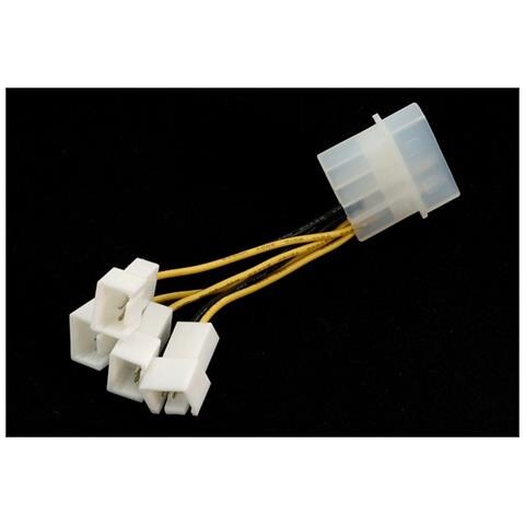 33341A, 3 pin, 4 pin, Maschio / maschio, Nero, Bianco, Giallo - Foto 1