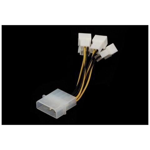 33341A, 3 pin, 4 pin, Maschio / maschio, Nero, Bianco, Giallo - Foto 2