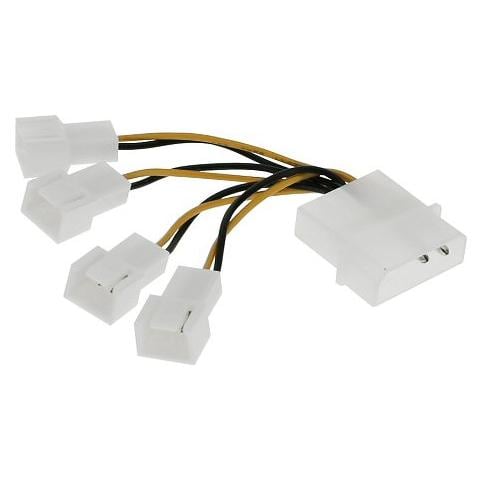 33341A, 3 pin, 4 pin, Maschio / maschio, Nero, Bianco, Giallo - Foto 3