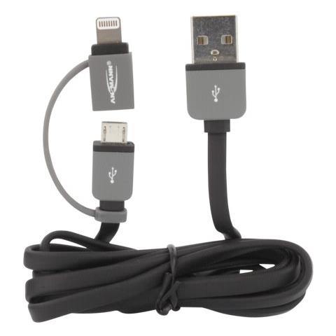 Ansmann 2in1 USB 2.0 cavo su Micro USB u Lightning 1,0 m - Foto 1