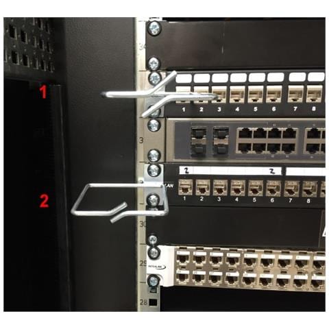 I-CASE RING-SLIM44 - Anello Passacavi Laterale 40x40 mm in Acciaio Zincato per Armadi Rack - Foto 3