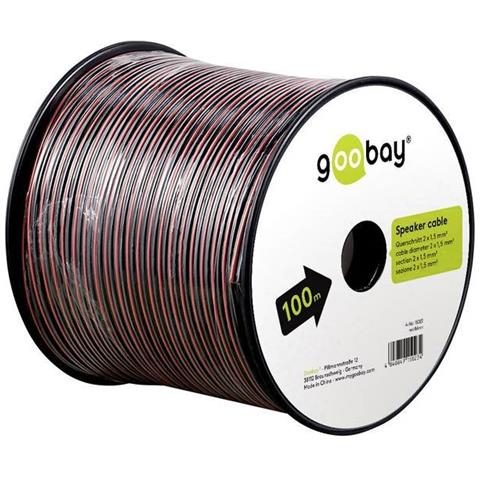 Cavo Per Altoparlanti 2 X 1.50 Mm² Rosso / nero 50 M - Foto 1