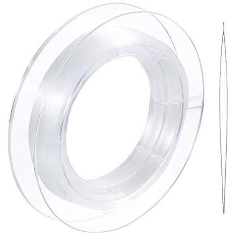200 M Nylon Libero Invisibile String Discussione Per Lattaccatura Di Natale La Realizzazione Di Braccialetti Cucire Hobby Clear Perline Filo Con Bead Ago (025 Millimetri) - Foto 1