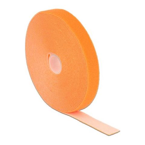 Nastro In Velcro Su Rotolo L 10 M X L 20 Mm Arancione - Foto 1