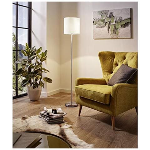 PASTERI, Nichel, Bianco, Tessuto, Acciaio, IP20, II, Soggiorno, E27 - Foto 2