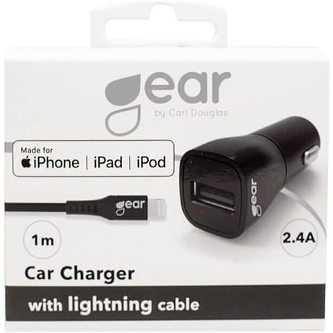 Caricabatterie 12-24v 1xusb 2.4a Cavo Lightning Nero 1m Mfi C89 - Foto 2