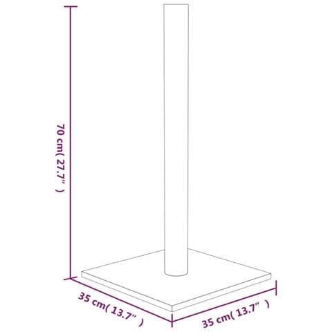 Palo Tiragraffi Per Gatti Grigio Scuro 35x35x70 Cm - Foto 4