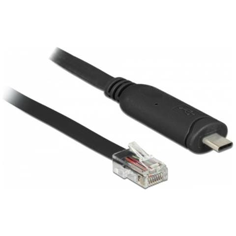 63912 Cavo Seriale Nero 2 M Usb Type-c Rj45 - Foto 1