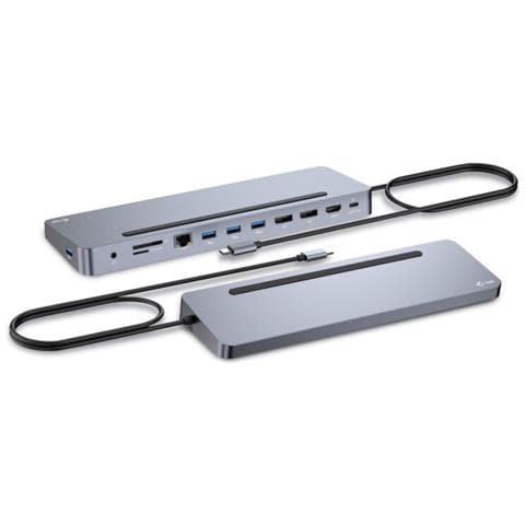USB-C Metal Ergonomic 3x 4K Display Docking Station + Power Delivery 100 W - Foto 1