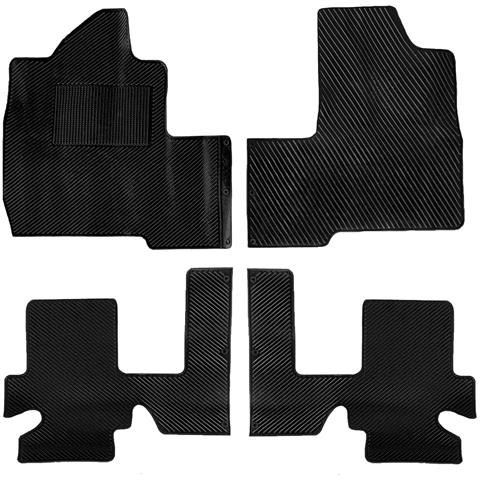 Set Da 4 Tappetini In Gomma Per Auto Compatibili Per Multipla, Adatto A Tutte Le Stagioni, Nero, Sagomati Anteriori E Posteriori - Ka8493 - Foto 1