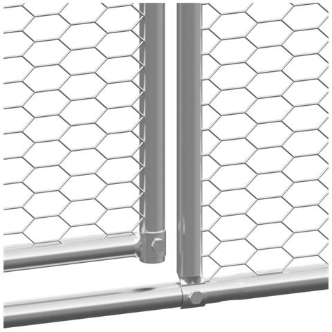 Gabbia Per Polli Da Esterno 2x12x2 M In Acciaio Zincato - Foto 2